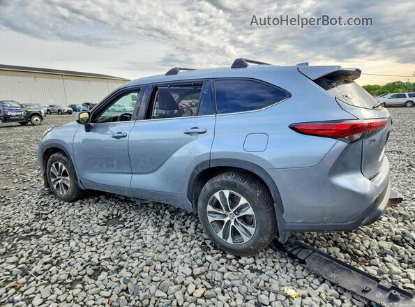 5TDGZRBH7MS096465 2021 TOYOTA HIGHLANDER Синий Задняя левая четверть