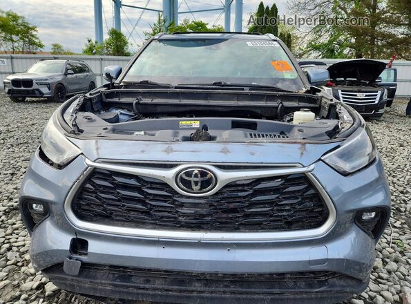 5TDGZRBH7MS096465 2021 TOYOTA HIGHLANDER Синий Вид спереди