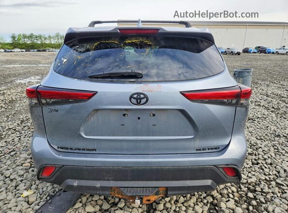 5TDGZRBH7MS096465 2021 TOYOTA HIGHLANDER Синий Вид сзади