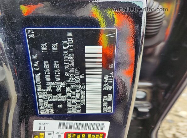 5TDGZRBHXMS132634 2021 TOYOTA HIGHLANDER Черный Панорамный вид салона 360°