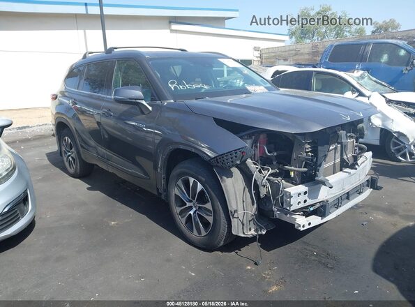 5TDHARAH3MS008847 2021 TOYOTA HIGHLANDER Серый Передняя правая четверть