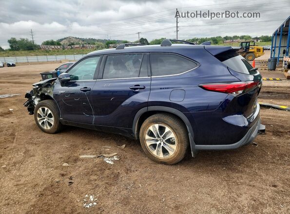 5TDHBRCH2MS531741 2021 TOYOTA HIGHLANDER Синий Задняя левая четверть
