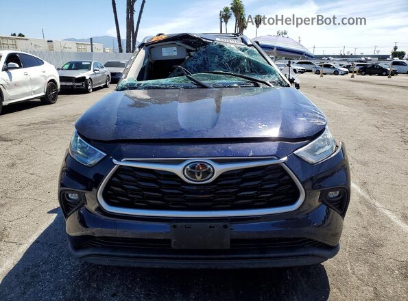 5TDHZRAHXLS021182 2020 TOYOTA HIGHLANDER Blue Вид спереду