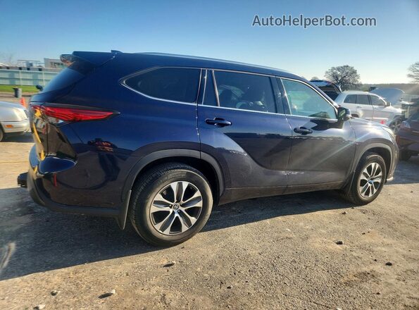 5TDHZRBH2MS114570 2021 TOYOTA HIGHLANDER Синий Задняя правая четверть