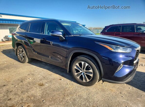 5TDHZRBH2MS114570 2021 TOYOTA HIGHLANDER Синий Передняя правая четверть