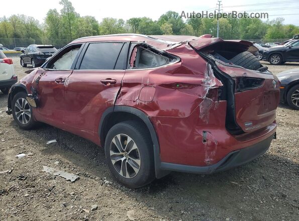 5TDHZRBH2MS535396 2021 TOYOTA HIGHLANDER Красный Задняя левая четверть