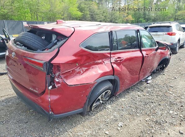 5TDHZRBH2MS535396 2021 TOYOTA HIGHLANDER Красный Задняя правая четверть