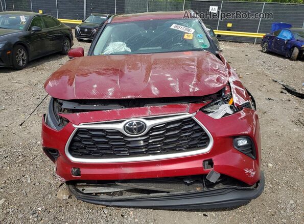 5TDHZRBH2MS535396 2021 TOYOTA HIGHLANDER Красный Вид спереди