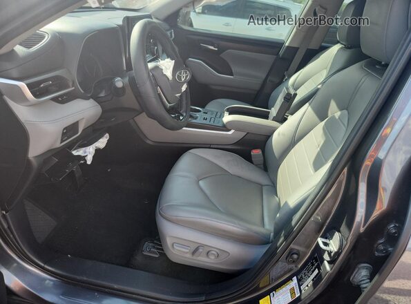5TDHZRBH7LS050346 2020 TOYOTA HIGHLANDER Charcoal Widok wnętrza z przodu