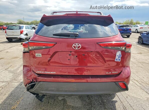5TDHZRBHXMS078627 2021 TOYOTA LE Бордовый Вид сзади