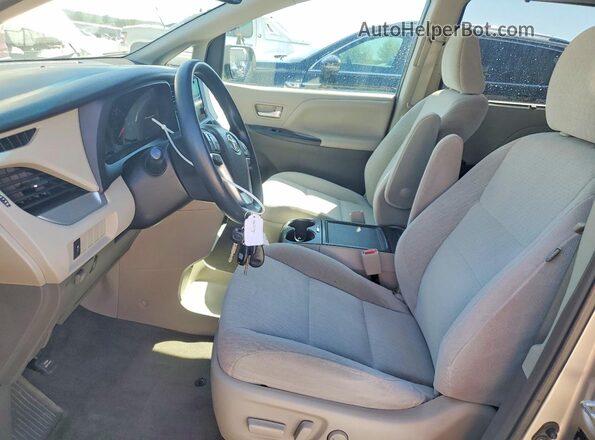 5TDJK3DC1GS134883 2016 TOYOTA SIENNA Cream Вид салону спереду