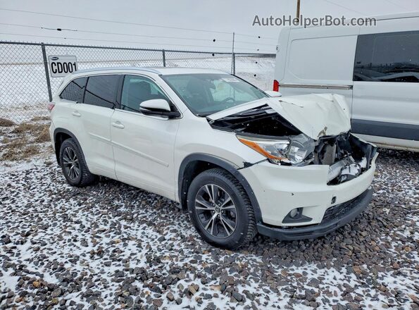 5TDJKRFHXGS264107 2016 TOYOTA HIGHLANDER Белый Передняя правая четверть