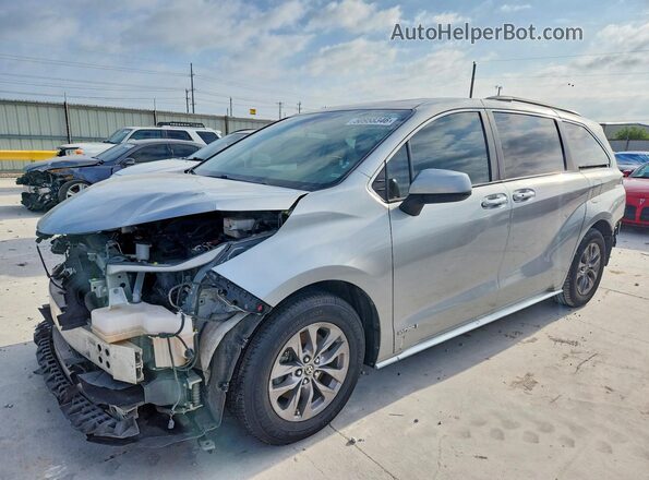 5TDJRKEC3MS033943 2021 TOYOTA SIENNA Silver Передня ліва чверть