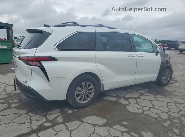 5TDJRKEC6NS107907 2022 TOYOTA SIENNA Белый Задняя правая четверть