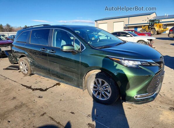 5TDJSKFC8PS102794 2023 TOYOTA SIENNA Зеленый Передняя правая четверть