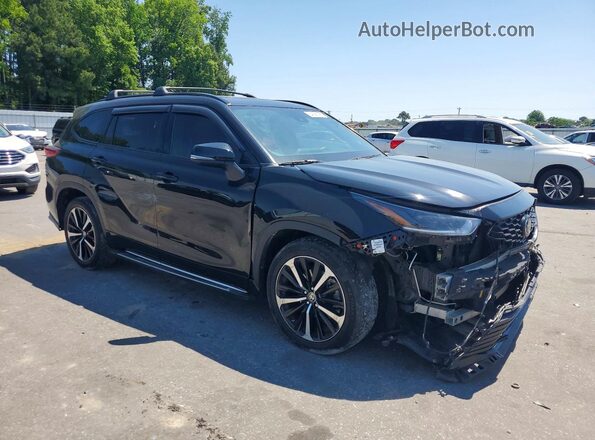 5TDJZRAH2MS066782 2021 TOYOTA HIGHLANDER Черный Передняя правая четверть