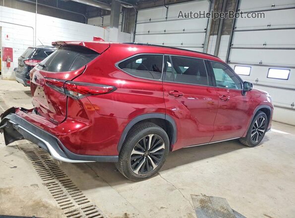 5TDJZRBH3MS080768 2021 TOYOTA HIGHLANDER Красный Задняя правая четверть