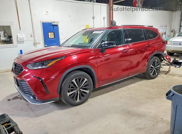 5TDJZRBH3MS080768 2021 TOYOTA HIGHLANDER Красный Передняя левая четверть
