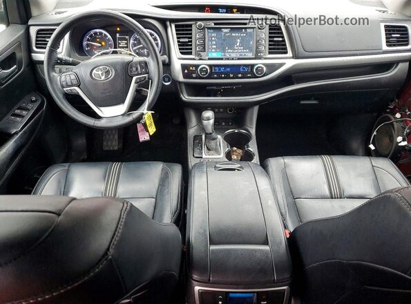 5TDJZRFH0HS366464 2017 TOYOTA HIGHLANDER Maroon Widok deski rozdzielczej