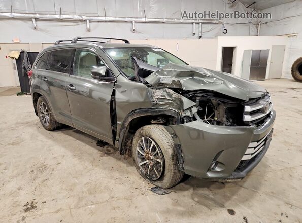 5TDJZRFH0HS379098 2017 TOYOTA HIGHLANDER Зеленый Передняя правая четверть