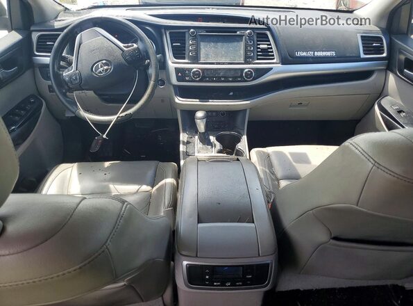 5TDJZRFH1JS836068 2018 TOYOTA HIGHLANDER White წინა პანელის ხედი