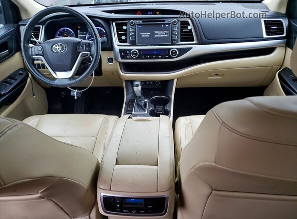 5TDJZRFH1JS851007 2018 TOYOTA HIGHLANDER Бордовый Вид панели приборов