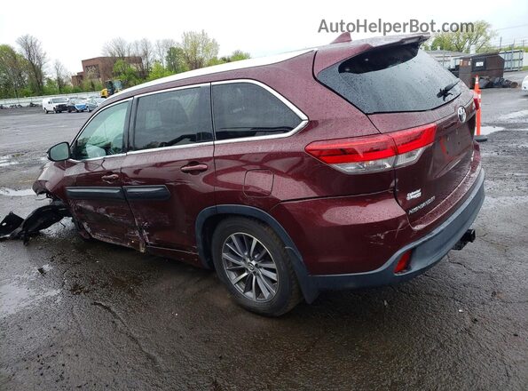 5TDJZRFH1JS851007 2018 TOYOTA HIGHLANDER Бордовый Задняя левая четверть