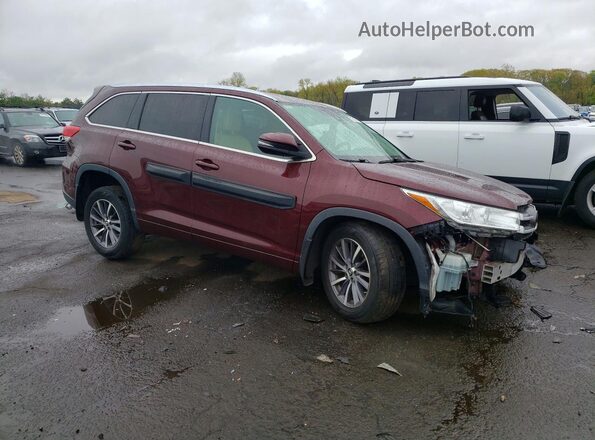 5TDJZRFH1JS851007 2018 TOYOTA HIGHLANDER Бордовый Передняя правая четверть