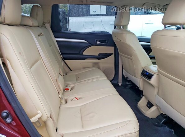 5TDJZRFH1JS851007 2018 TOYOTA HIGHLANDER Бордовый Вид задней части салона