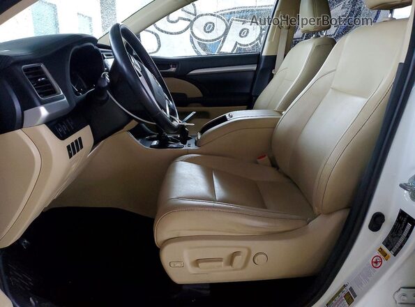 5TDJZRFH1JS902960 2018 TOYOTA HIGHLANDER White წინა სალონის ხედი