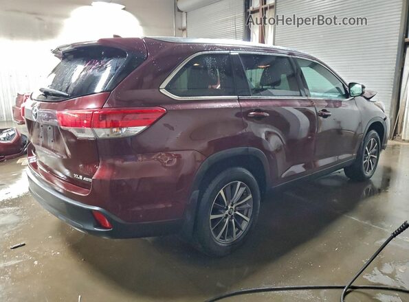 5TDJZRFH2KS703269 2019 TOYOTA HIGHLANDER Бордовый Задняя правая четверть
