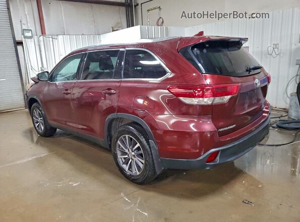 5TDJZRFH2KS703269 2019 TOYOTA HIGHLANDER Бордовый Задняя левая четверть