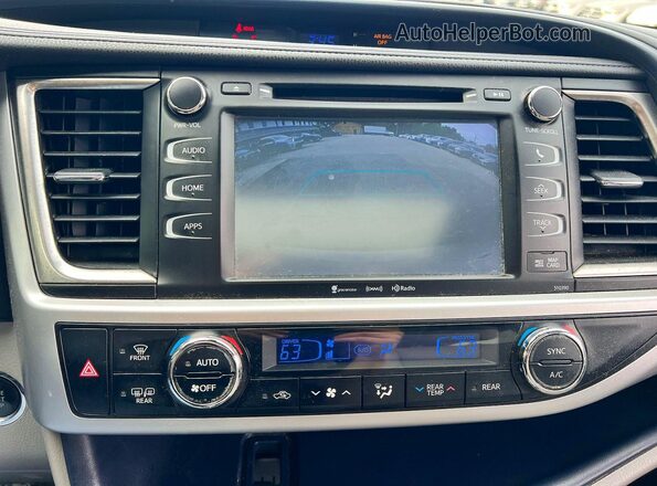 5TDJZRFH4KS588142 2019 TOYOTA HIGHLANDER White Widok naklejki z numerem VIN