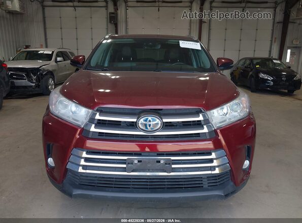 5TDJZRFH5HS398939 2017 TOYOTA HIGHLANDER Красный Вид щитка приборов