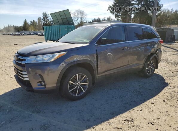 5TDJZRFH7JS530685 2018 TOYOTA HIGHLANDER Gray Vista tres cuartos delantera izquierda