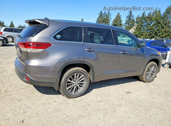 5TDJZRFH7JS530685 2018 TOYOTA HIGHLANDER Gray Trasero derecho