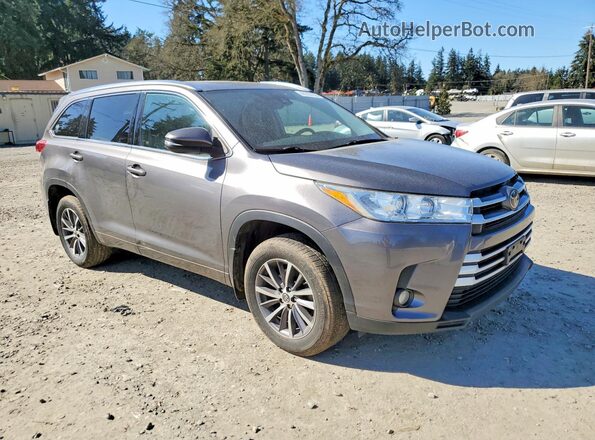 5TDJZRFH7JS530685 2018 TOYOTA HIGHLANDER Gray Delantero derecho