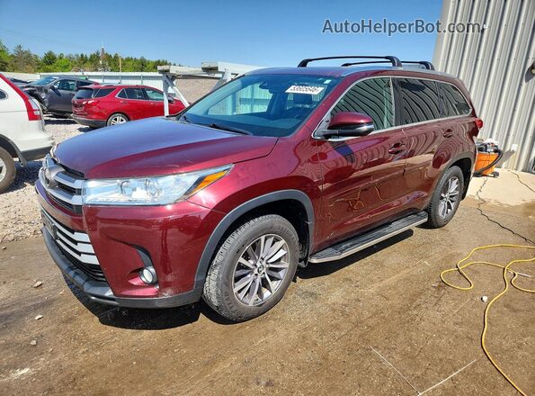 5TDJZRFH7JS818769 2018 TOYOTA HIGHLANDER Бордовый Передняя левая четверть