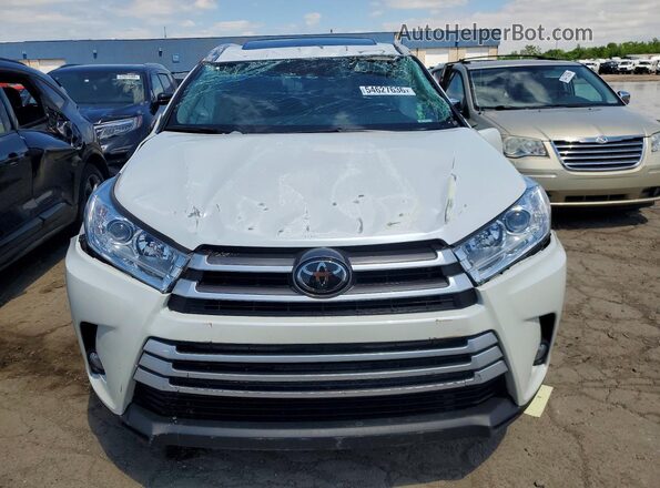 5TDJZRFH8KS915514 2019 TOYOTA HIGHLANDER Белый Вид спереди