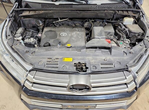 5TDJZRFH9HS451979 2017 TOYOTA HIGHLANDER Black Vista del compartimento del motor