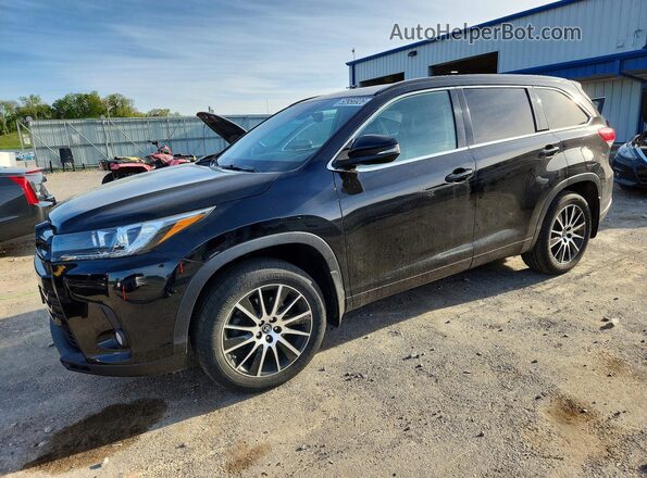 5TDJZRFH9JS535225 2018 TOYOTA HIGHLANDER Black Front left