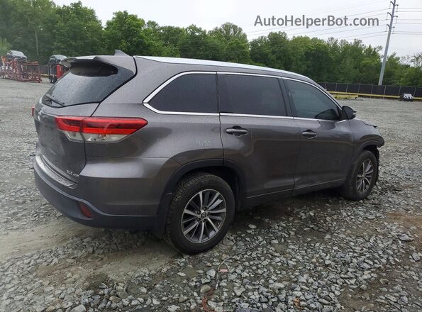 5TDJZRFH9JS540800 2018 TOYOTA HIGHLANDER Gray Задня права чверть