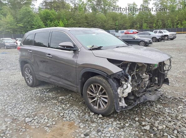 5TDJZRFH9JS540800 2018 TOYOTA HIGHLANDER Gray Передня права чверть