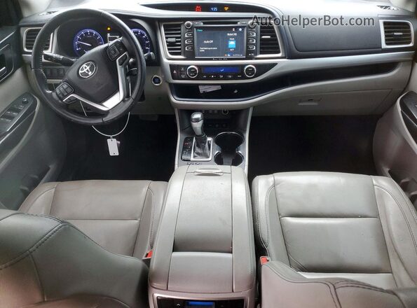 5TDJZRFH9JS540800 2018 TOYOTA HIGHLANDER Gray Вид панелі приладів