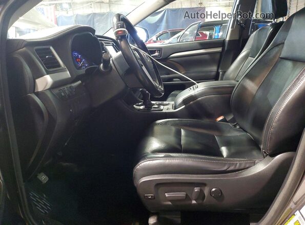 5TDJZRFH9JS545317 2018 TOYOTA HIGHLANDER Gray წინა სალონის ხედი