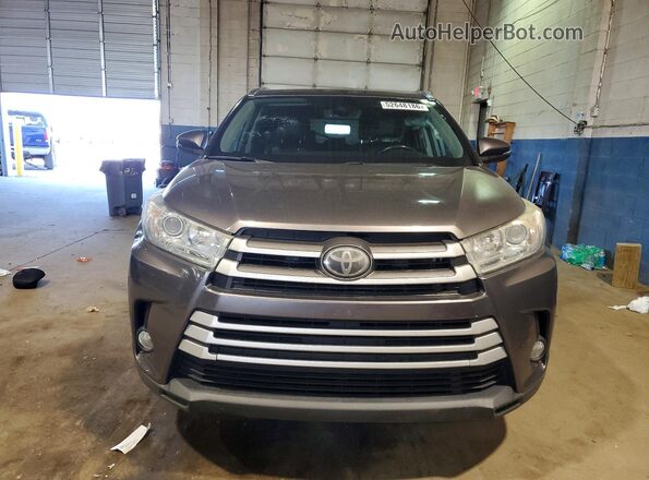 5TDJZRFH9JS545317 2018 TOYOTA HIGHLANDER Gray წინა ხედი