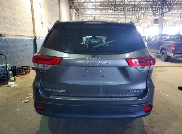 5TDJZRFH9JS545317 2018 TOYOTA HIGHLANDER Gray უკანა ხედი