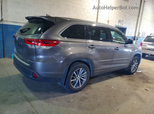 5TDJZRFH9JS545317 2018 TOYOTA HIGHLANDER Gray უკანა მარჯვენა