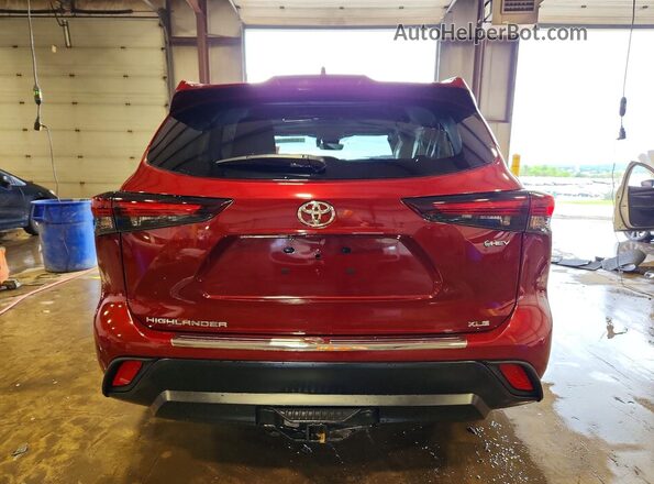 5TDKBRCH0SS680619 2025 TOYOTA HIGHLANDER Красный Вид сзади