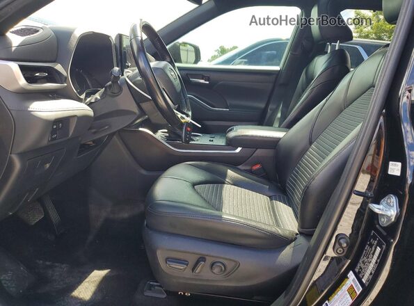 5TDKDRAH7PS024566 2023 TOYOTA HIGHLANDER Black Widok wnętrza z przodu